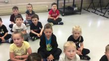 Primary Students Singing in the Music Room
